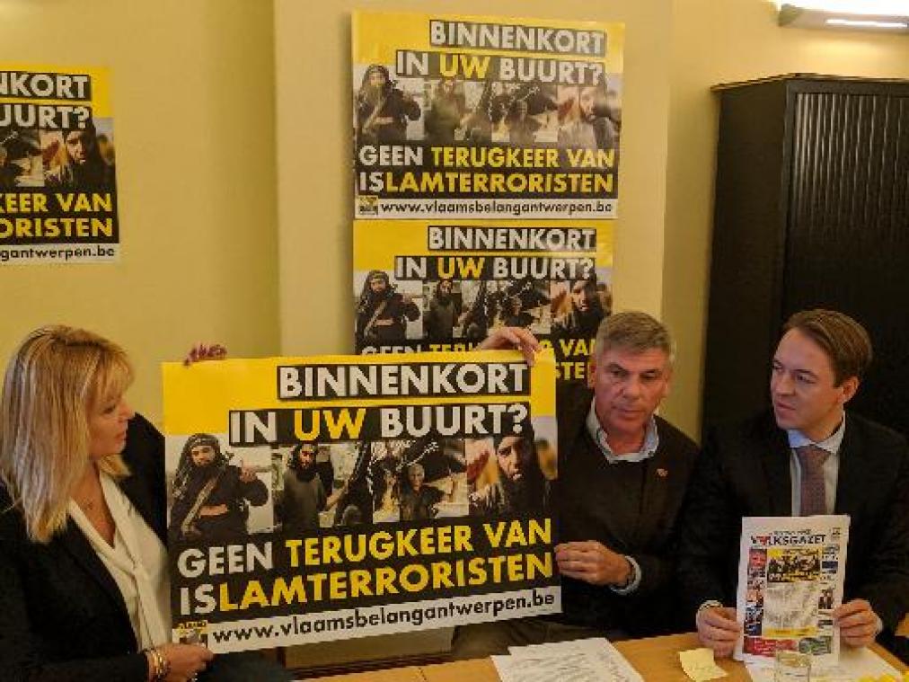 Vlaams Belang start campagne tegen mogelijke terugkeer Belgische Syriëstrijders