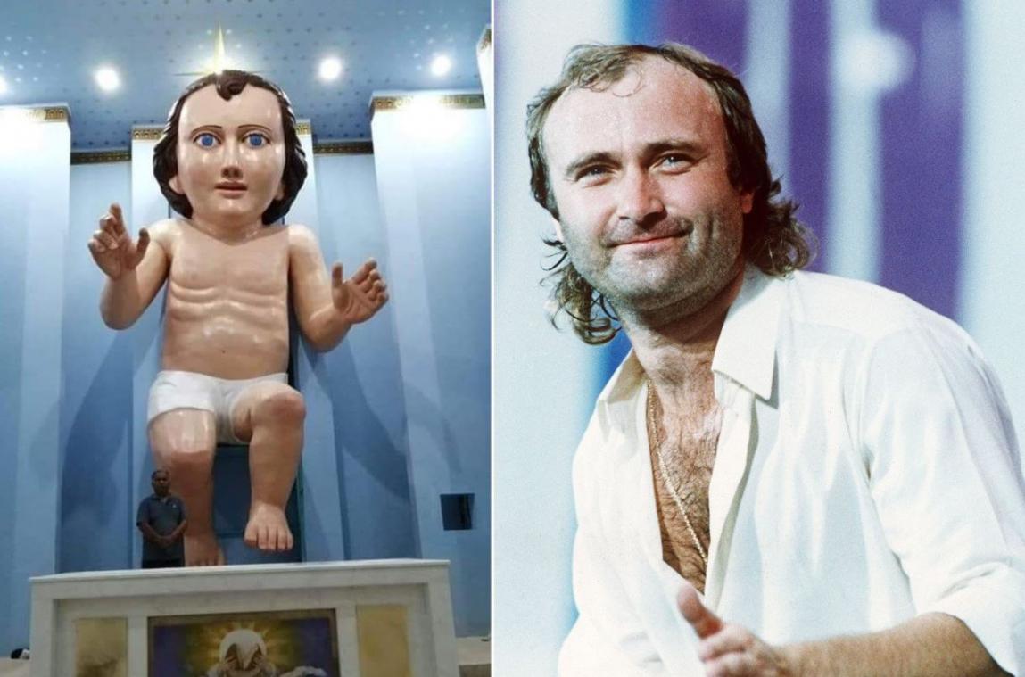 'Another day in het aards paradijs': Mexicaanse kerk bouwt gigantisch jezusbeeld dat veel weg van heeft van Phil Collins