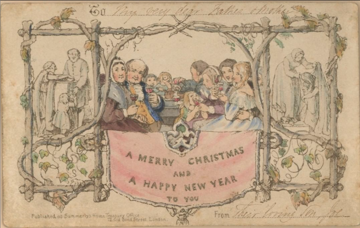 Dit was het eerste kerstkaartje ooit