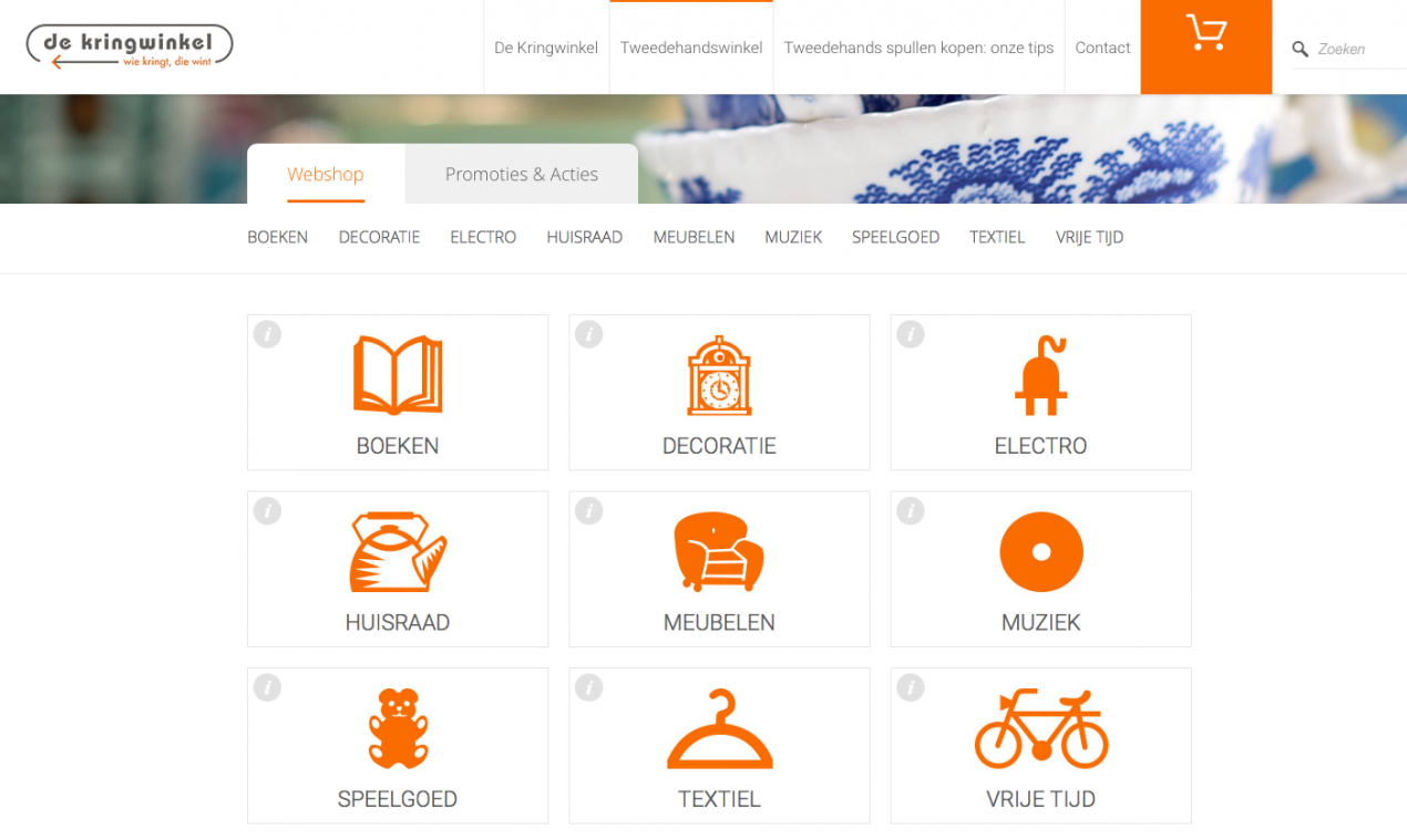 Kringwinkel opent webshop