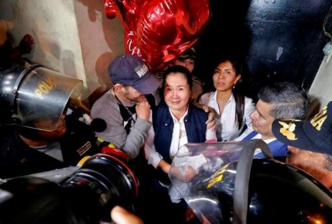 Peruaanse oppositieleidster Fujimori na 13 maanden cel op vrije voeten