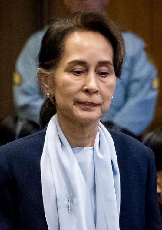 Aung San Suu Kyi ontkent in Den Haag "genocidaire intenties"