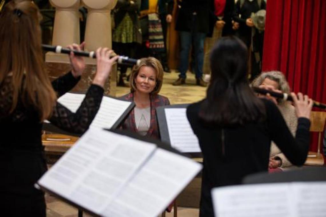 Koningin Mathilde bezoekt Koninklijk Conservatorium van Brussel