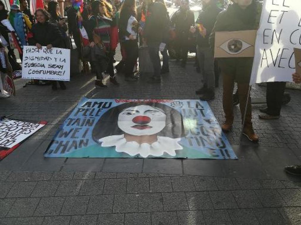 Tweehonderd betogers uit Zuid-Amerika protesteren in Brussel tegen neoliberalisme