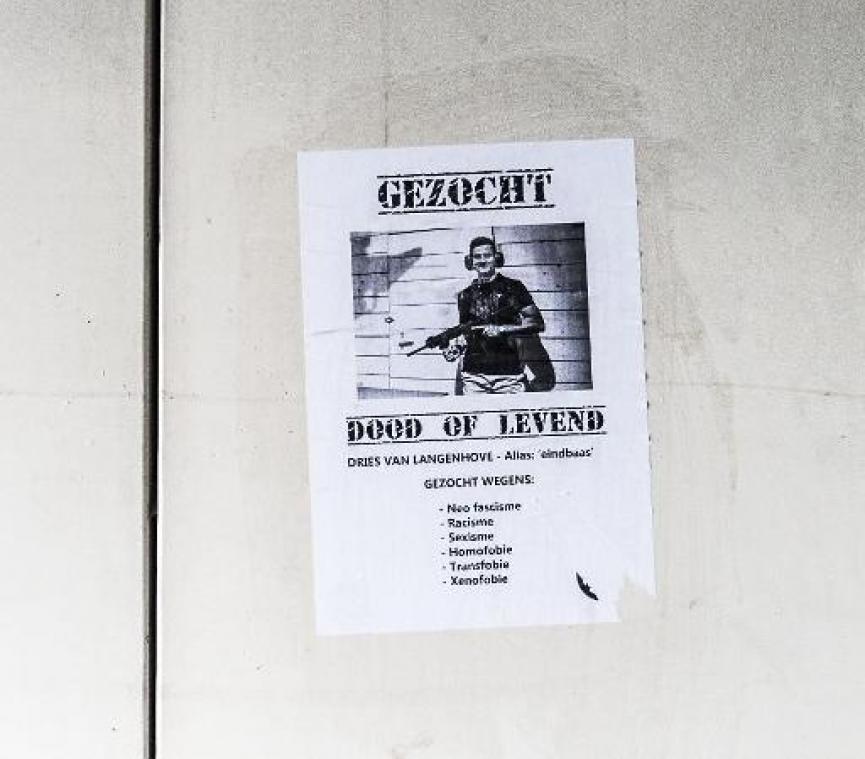 Affiche met doodsbedreigingen Van Langenhove was geïsoleerd geval