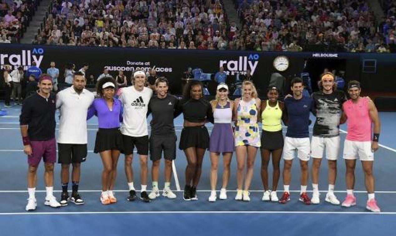 Tennissterren veilen memorabilia voor Australische bosbranden