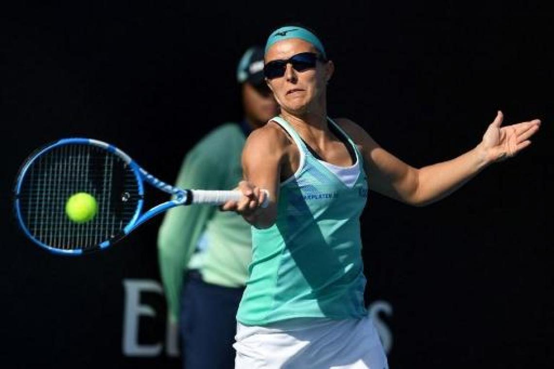Kirsten Flipkens komt net tekort in eerste ronde Australian Open