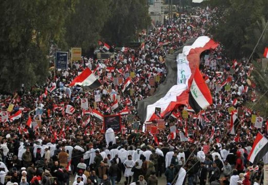 Aanhangers van sjiitische leider al-Sadr eisen vertrek Amerikaanse troepen uit Irak