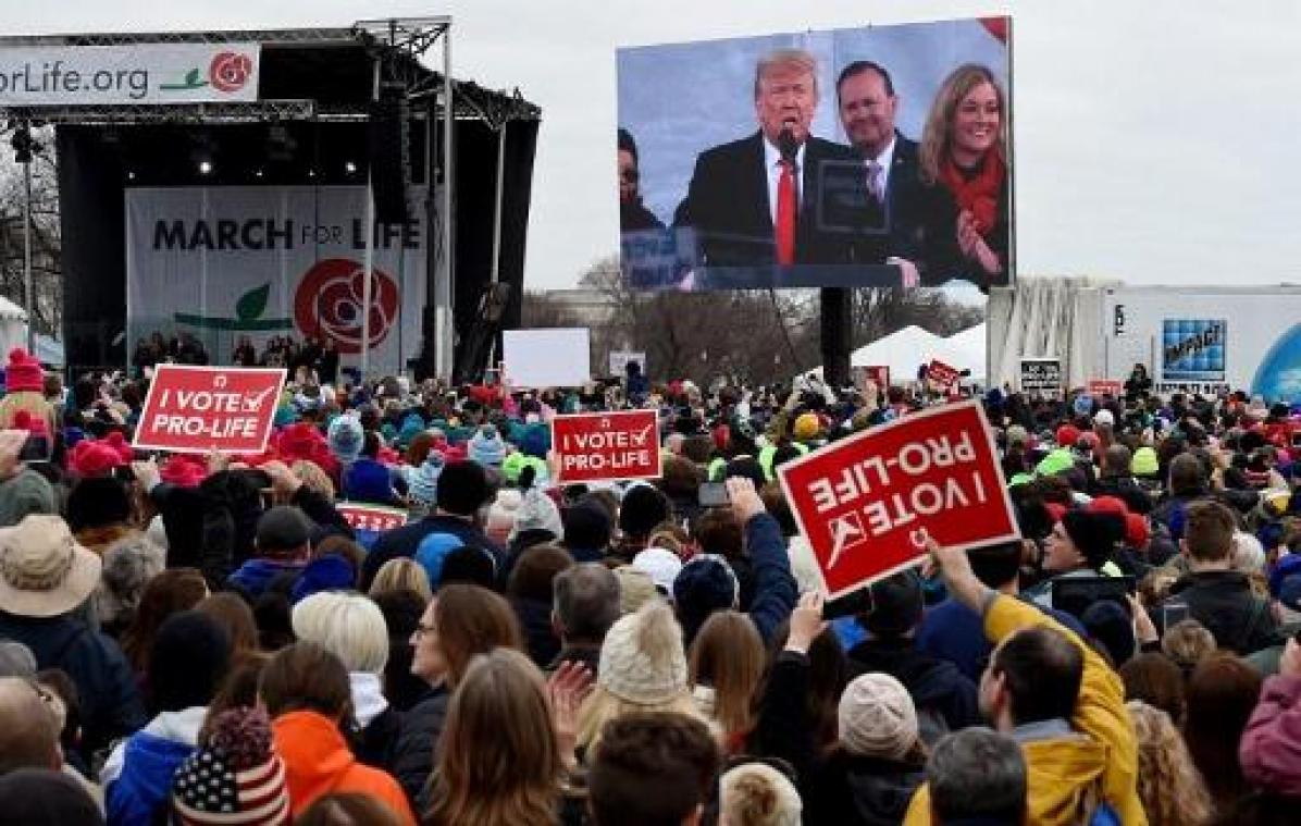 Donald Trump eerste Amerikaanse president die deelneemt aan anti-abortusmars
