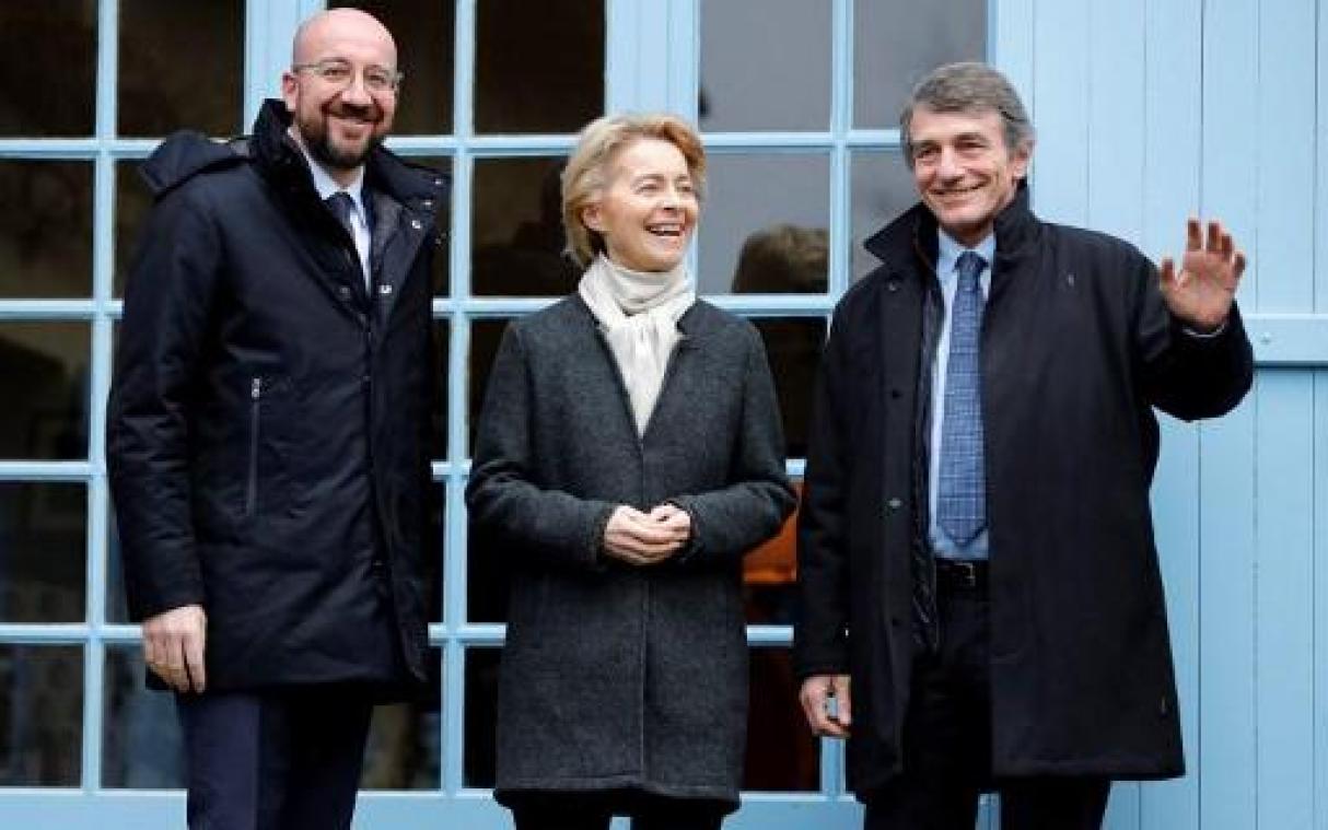 "Samen kunnen wij dat wel", zeggen Von der Leyen, Michel en Sassoli