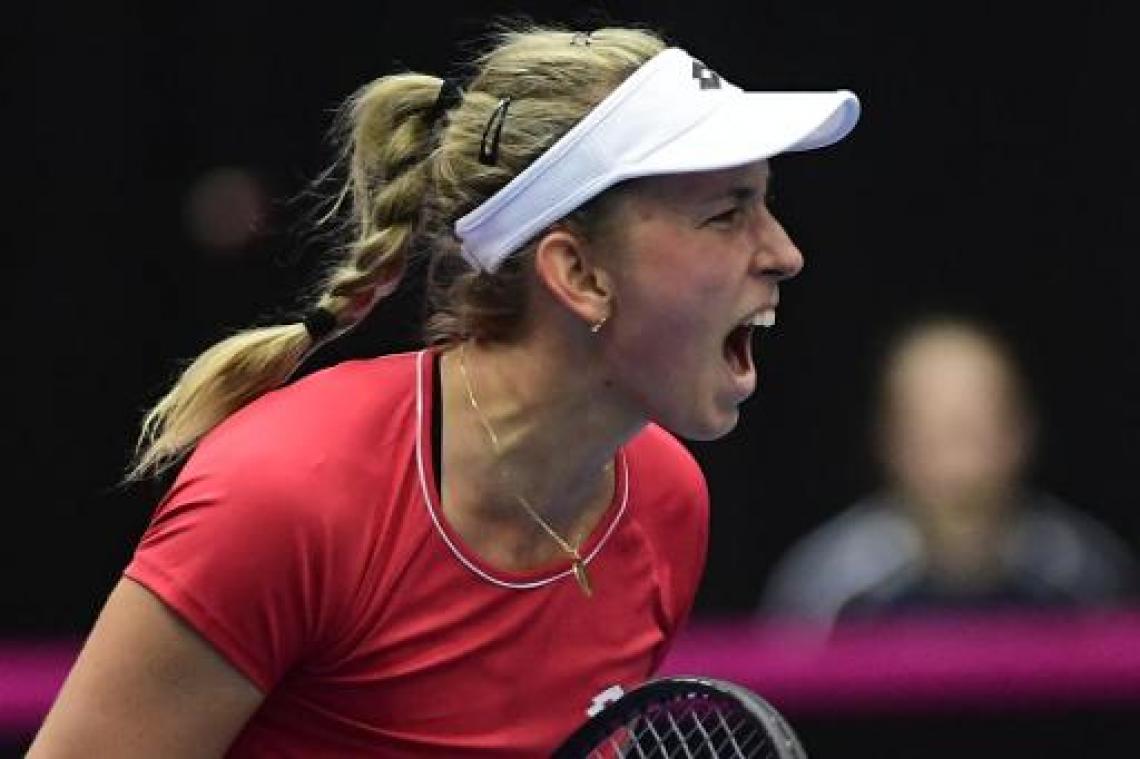 Mertens bezorgt België 1-0 voorsprong tegen Kazachstan in Fed Cup