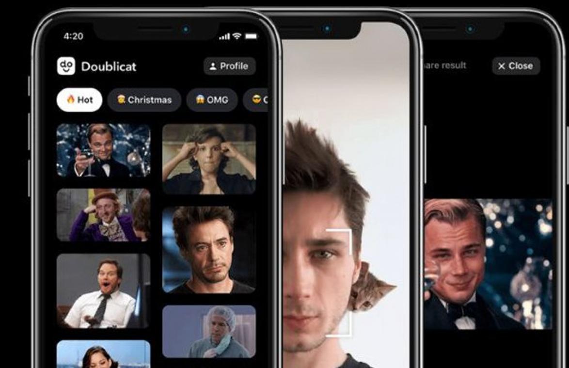 Met deze app plaats je je gezicht in bekende gifs