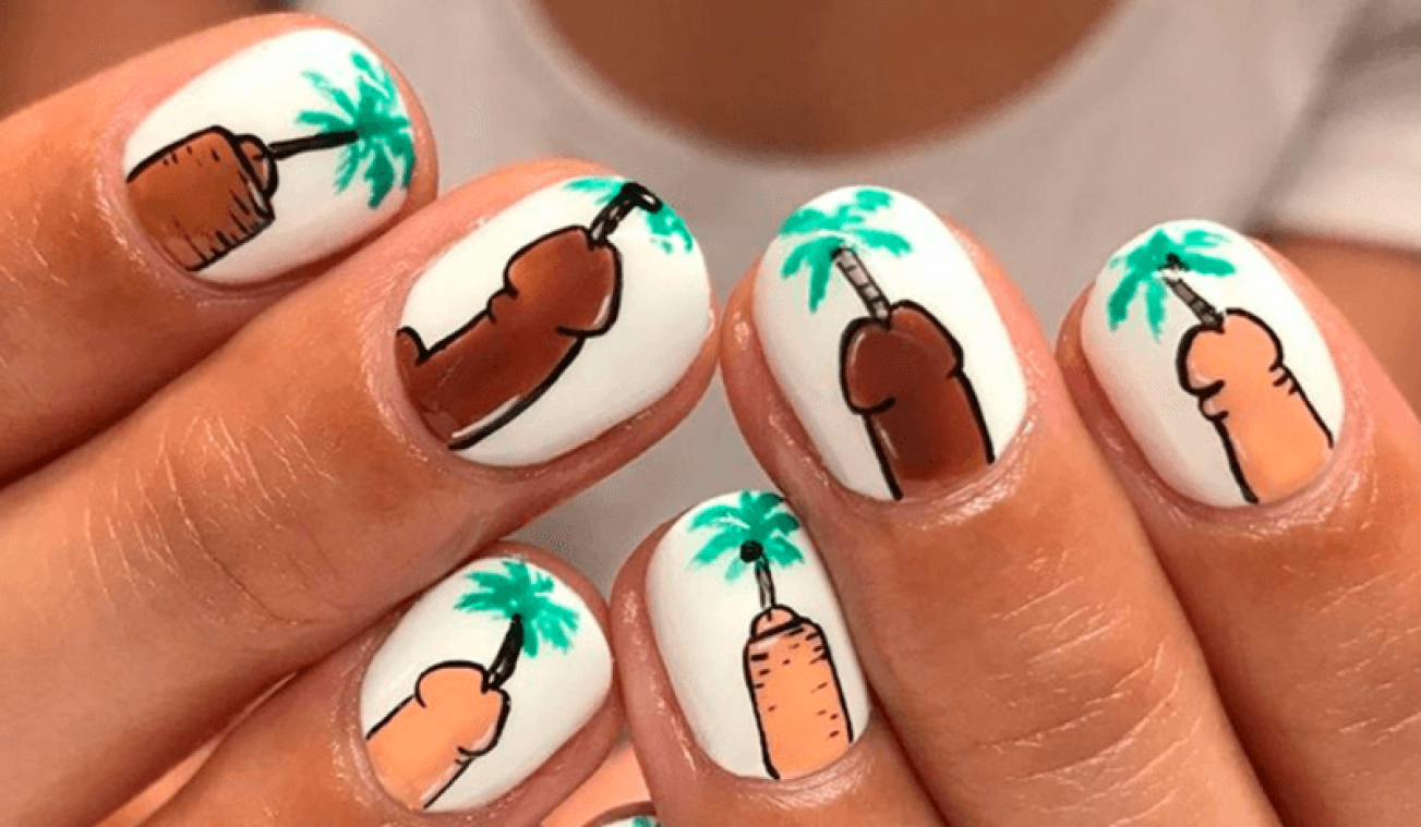 FOTO'S. Vrouwen kiezen steeds vaker voor een penis op hun vingernagels