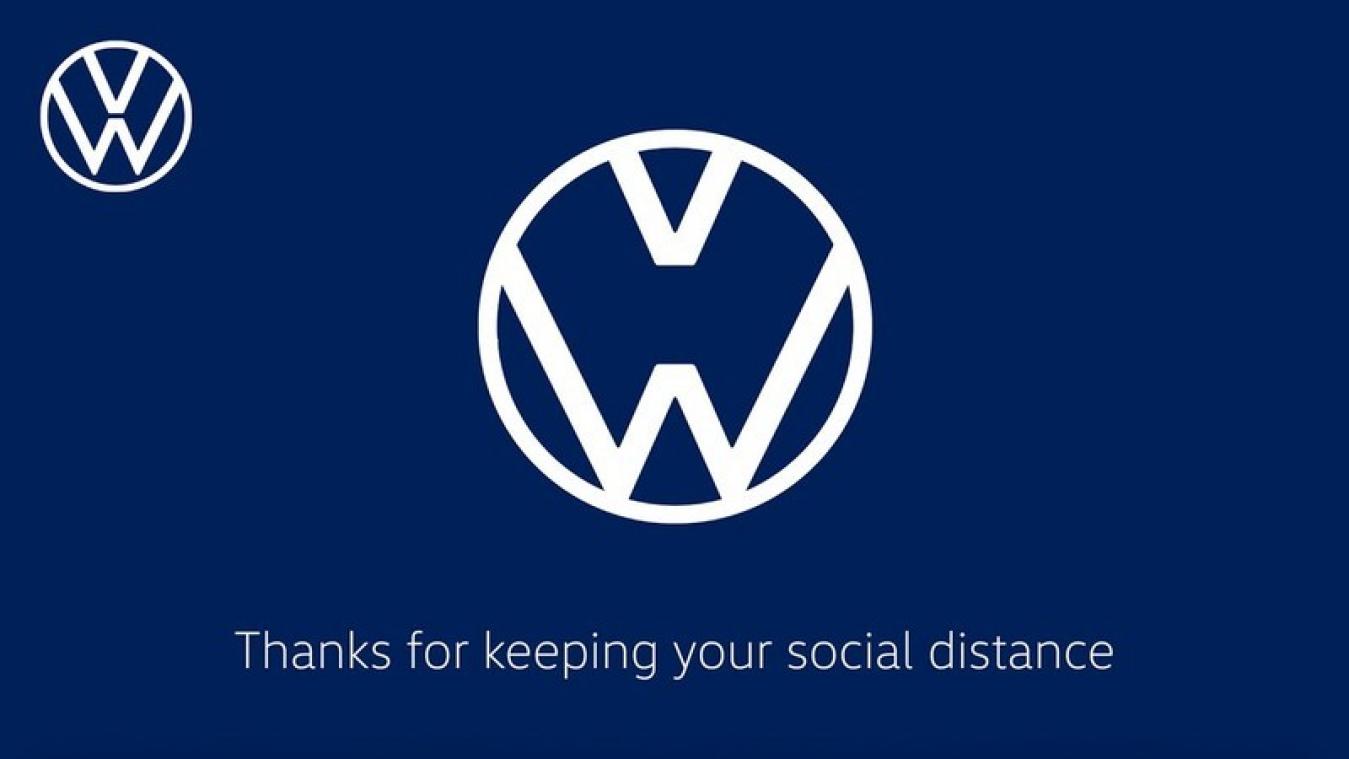 VIDEO. Volkswagen en Audi passen hun logo's aan aan de quarantaine