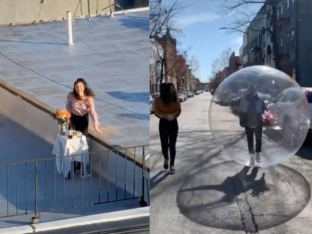 VIDEO. Romantisch! Daten in tijden van corona doe je zo