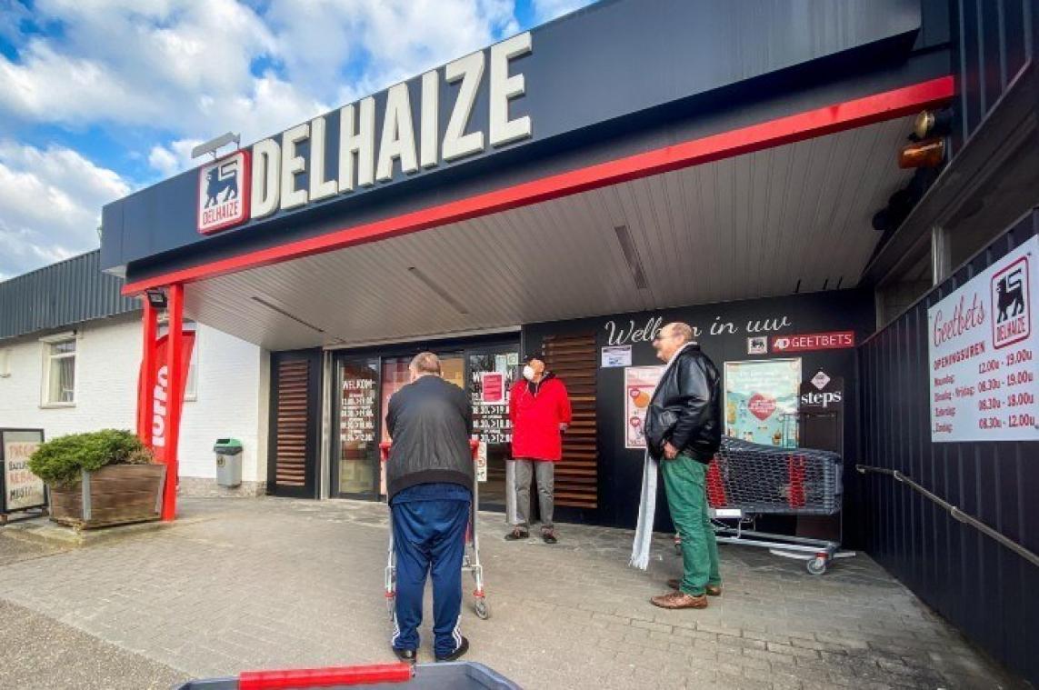 Deel Delhaize-klanten respecteert social distancing niet