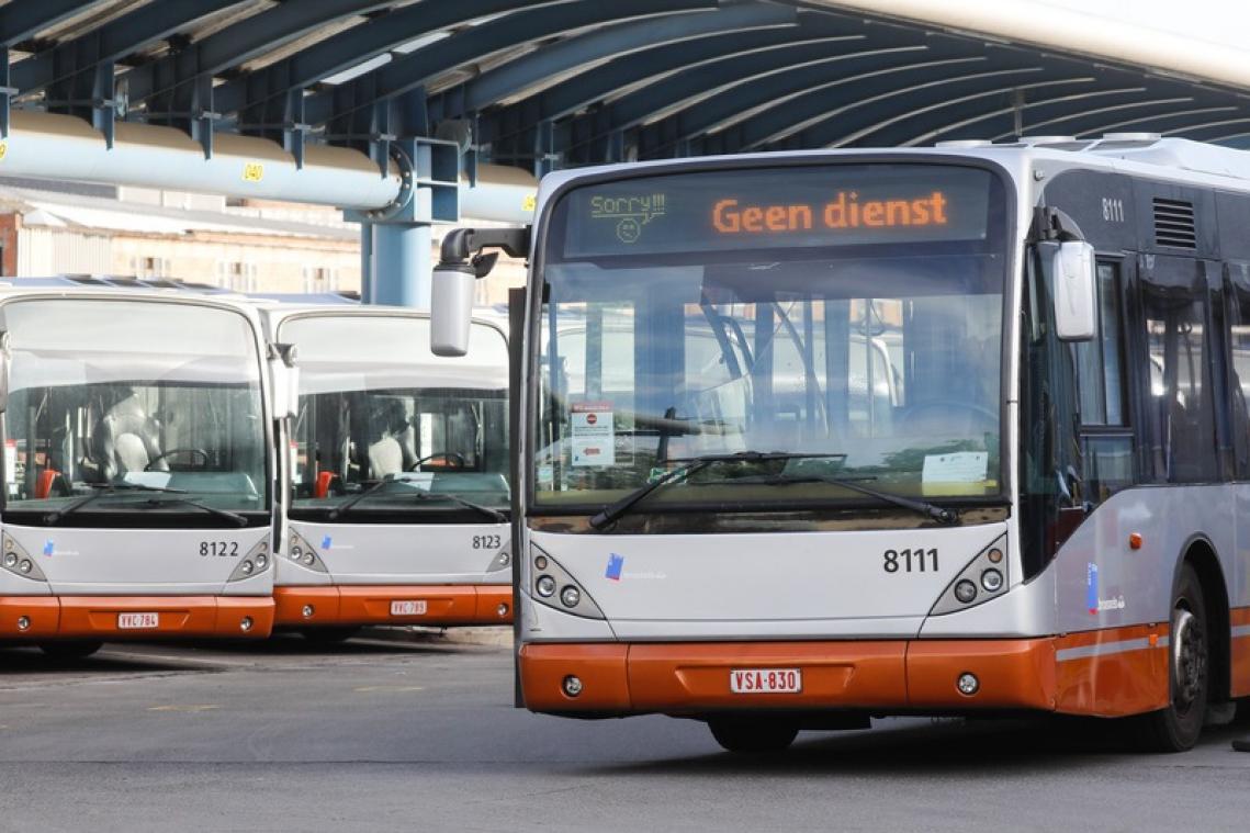 Spontane staking MIVB: 80 procent van de buschauffeurs bleven thuis