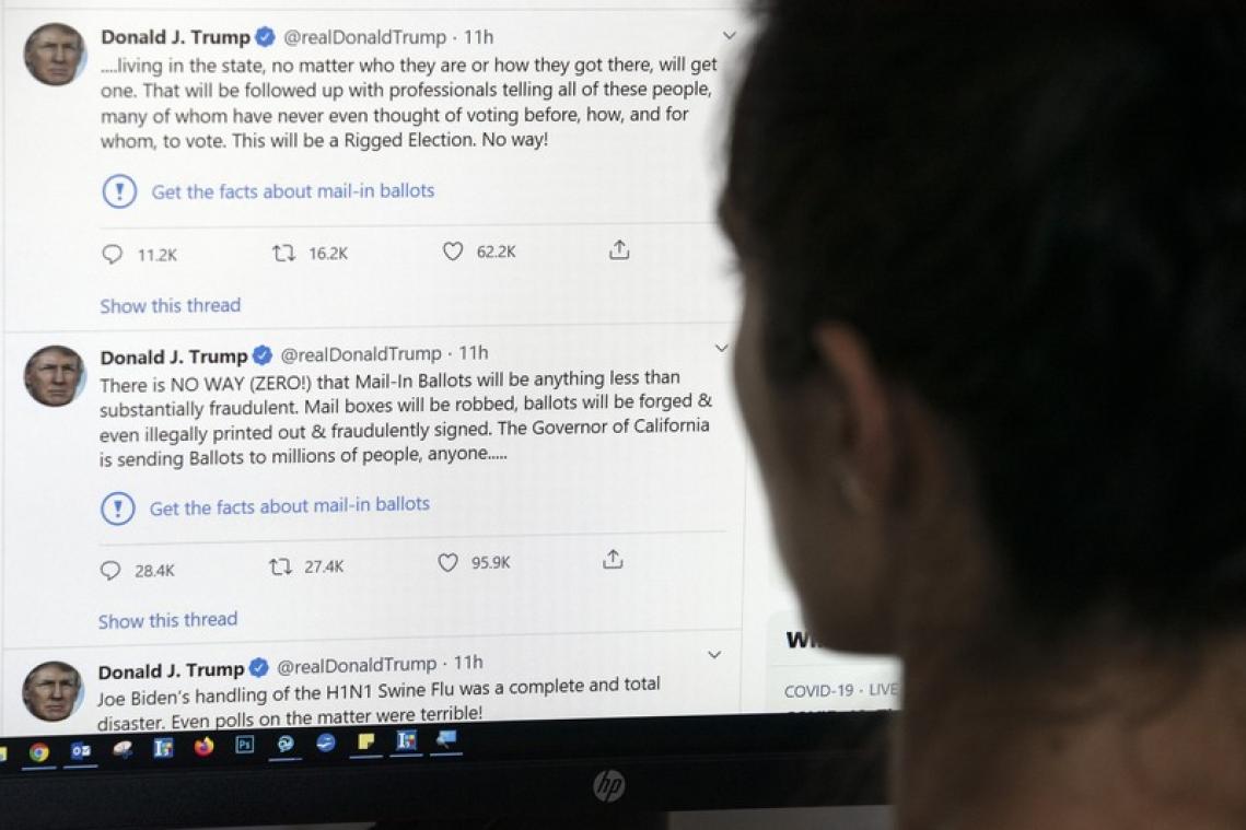 Twitter controleert voortaan tweets Trump op fake news