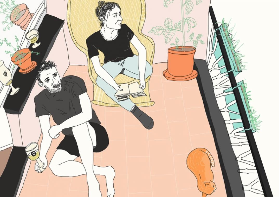 Samenwonen tijdens de coronacrisis: "Plots heb je tijd om samen te mijmeren op het balkon"