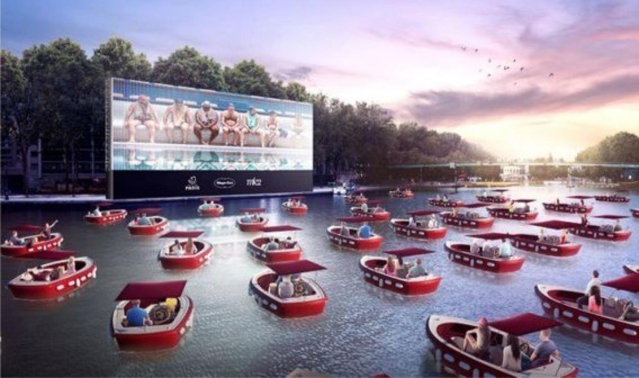 Deze zomer kan je in Parijs terecht bij een openluchtcinema op het water