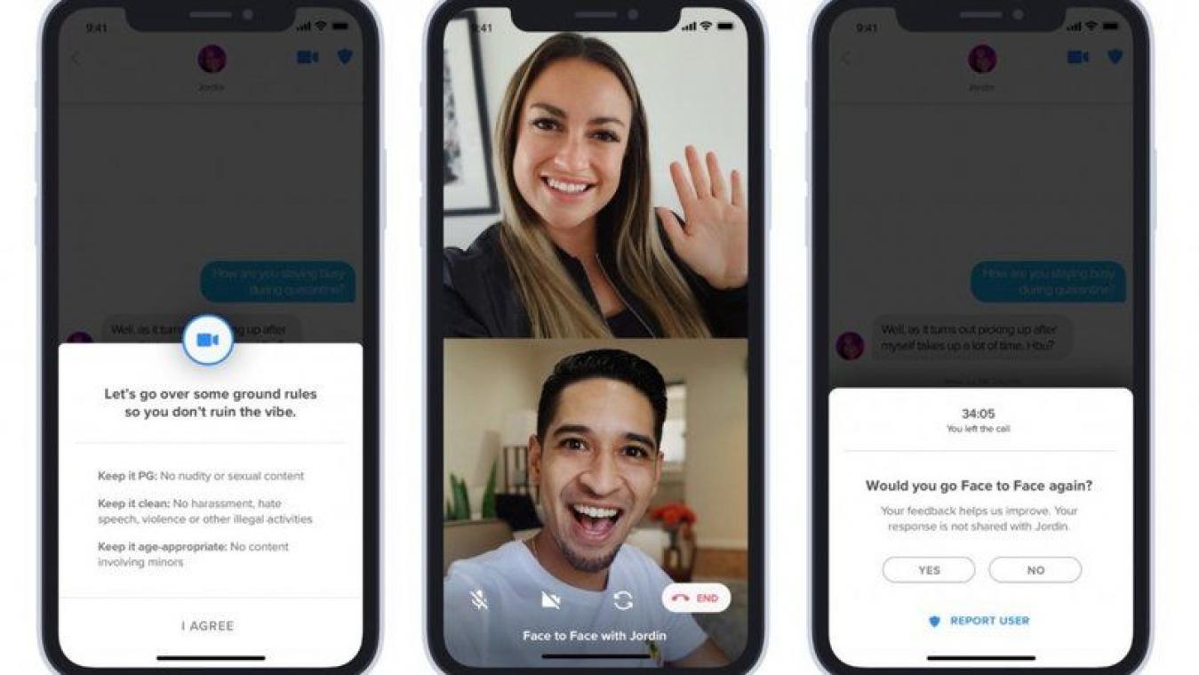 Je kan nu ook videobellen op Tinder