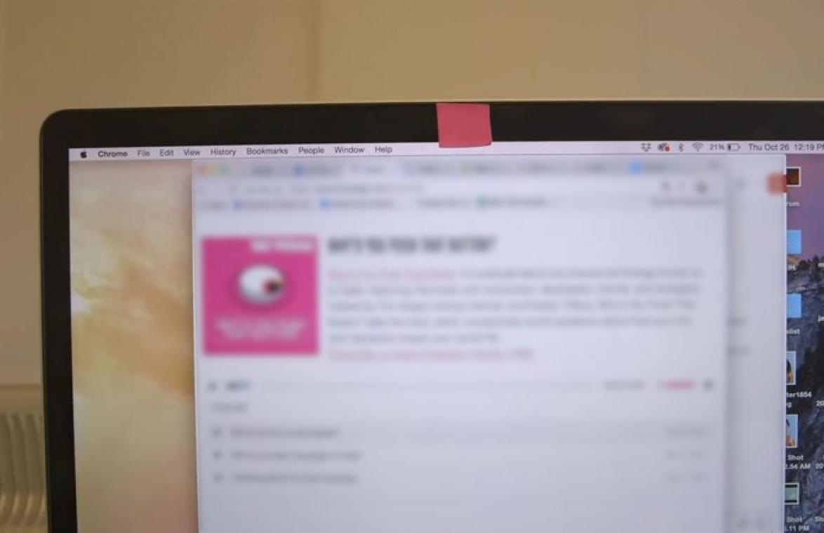 Apple raadt afplakken camera van MacBook af
