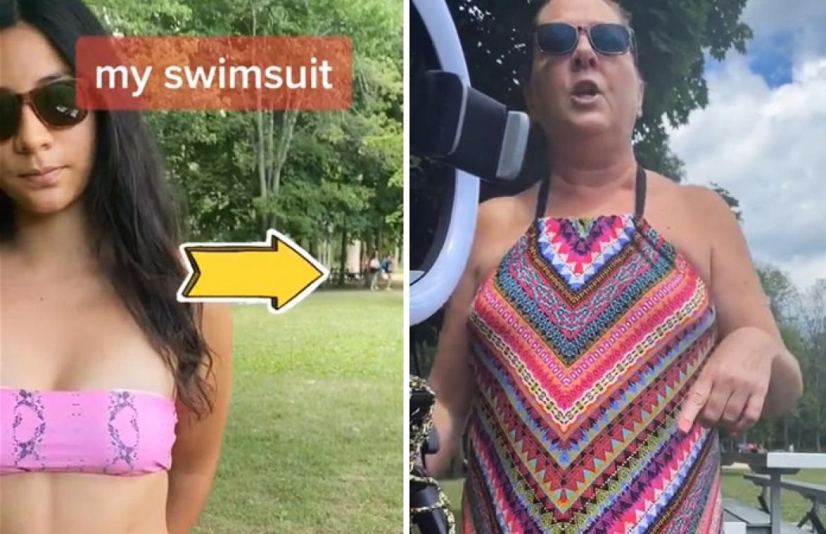 Moeder vraagt zonnebaadster om bikini te bedekken: "Mijn zoontjes staren naar je" (video)