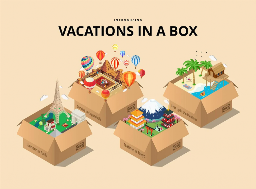 Thuis en nood aan vakantie? Ikea's 'Vacation in a Box' brengt raad