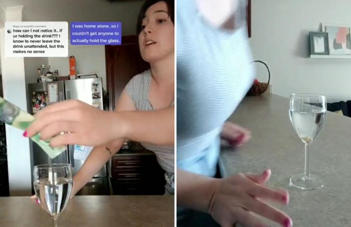 TikTokster bewijst hoe makkelijk het is om iemand te drogeren (video)