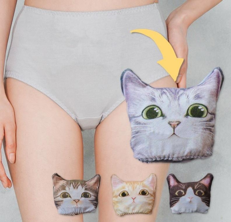 BIZAR. Deze panty's kunnen opgevouwen worden tot kattenhoofdjes