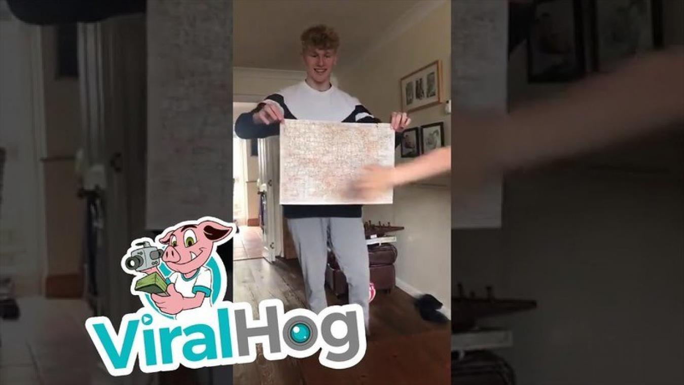 Jongen werkt uren aan puzzel, broer vernietigt het in één seconde (video)