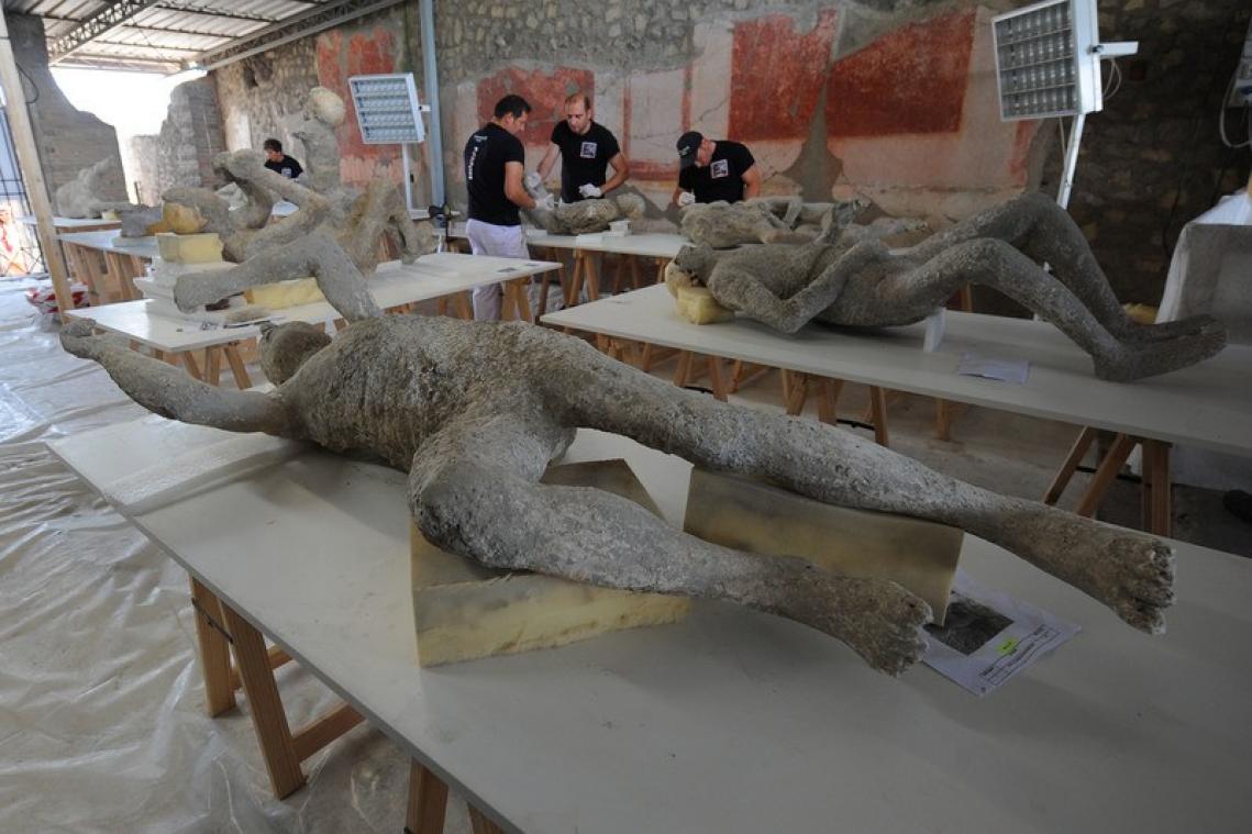 Wetenschappers vinden intacte hersencellen bij 2.000 jaar oud versteend slachtoffer Vesuvius-uitbarsting
