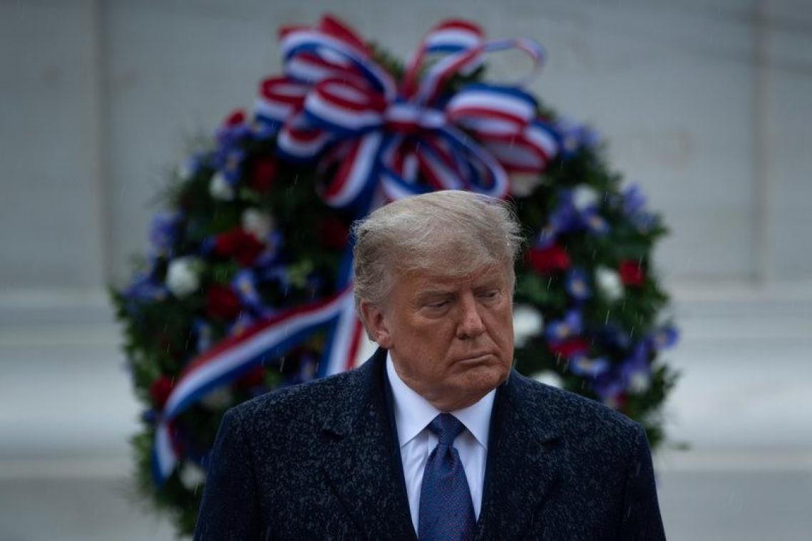 Trump geeft overwinning Biden toe maar houdt vol dat resultaten vervalst zijn
