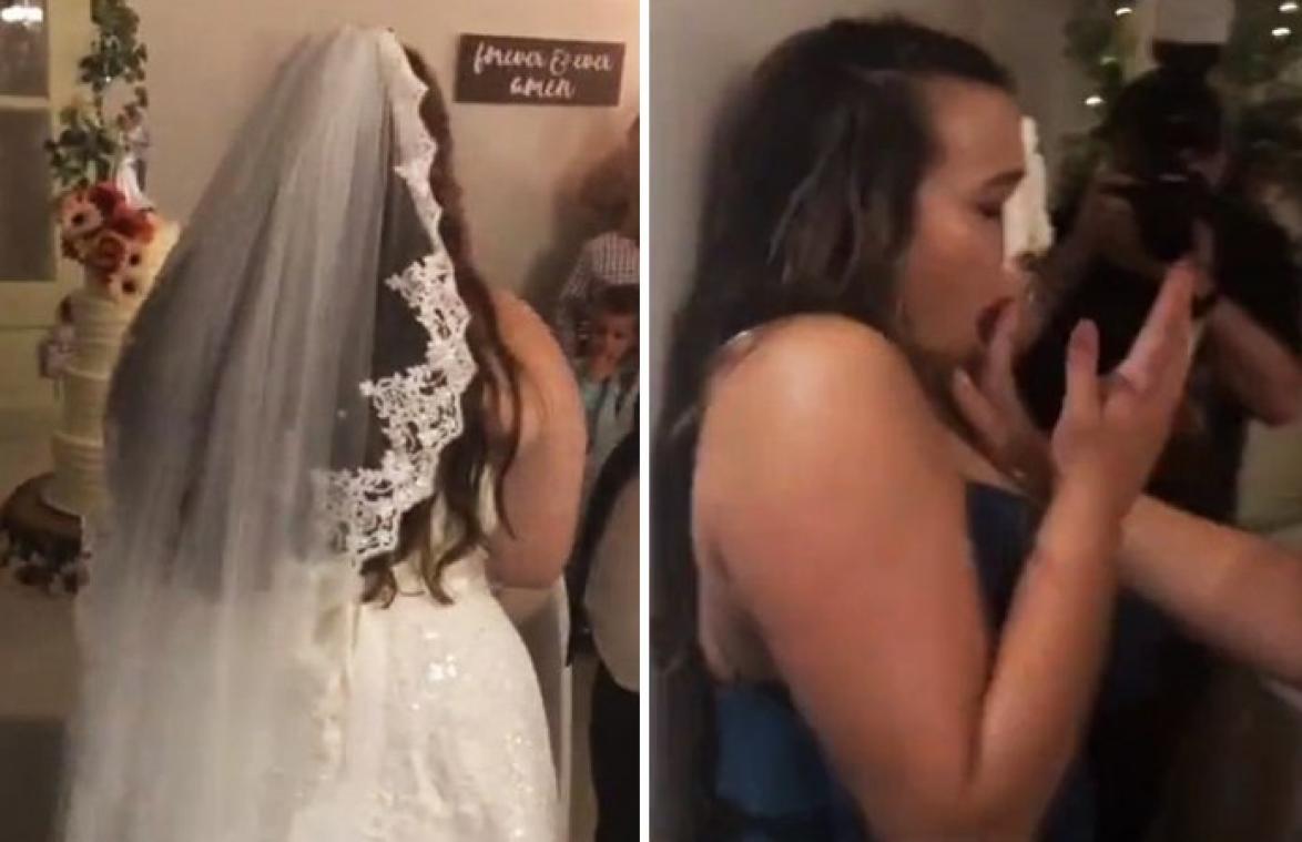 Bruid choqueert iedereen wanneer ze DIT doet bij haar bruidsmeisje (video)