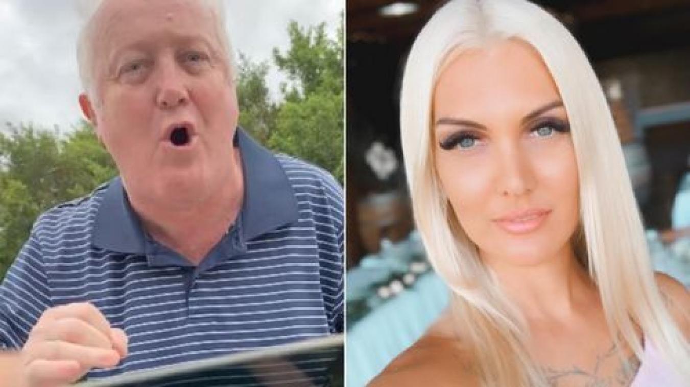 Senior vertelt vrouw dat hij haar kop zal inslaan in erg geval van verkeersagressie (video)