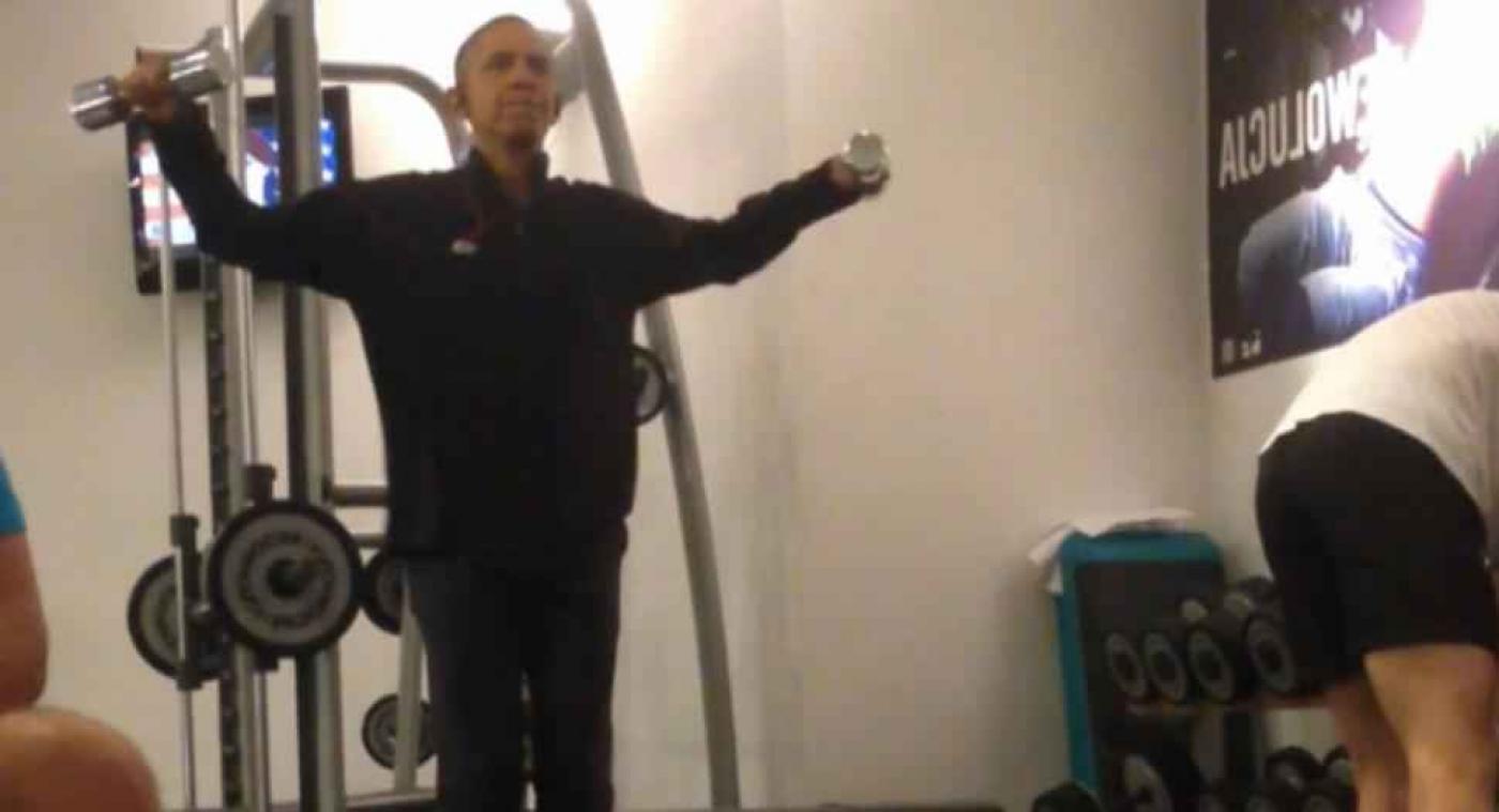 Heb jij President Obama al zien fitnessen?