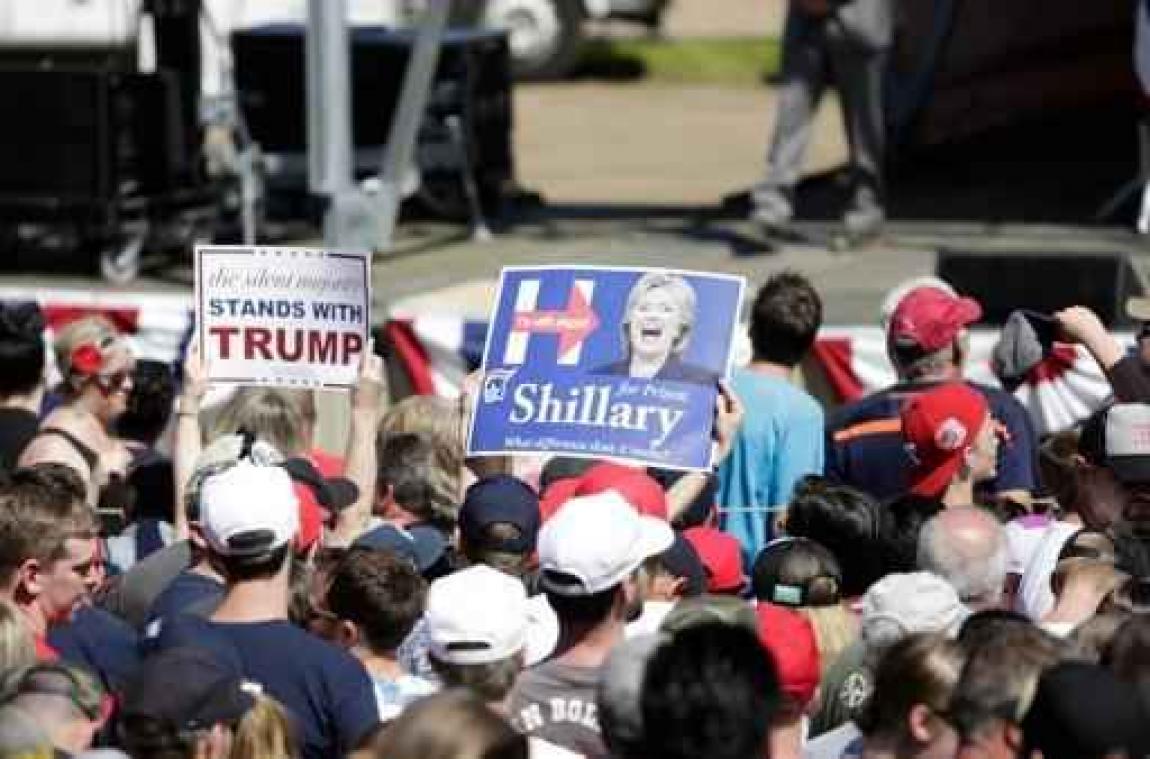 Nek-aan-nekrace tussen Trump en Clinton in belangrijke staten
