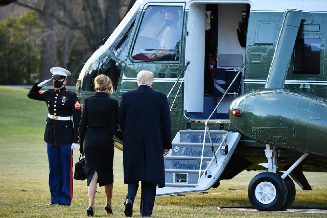 Trump heeft Witte Huis verlaten: "We komen snel terug"