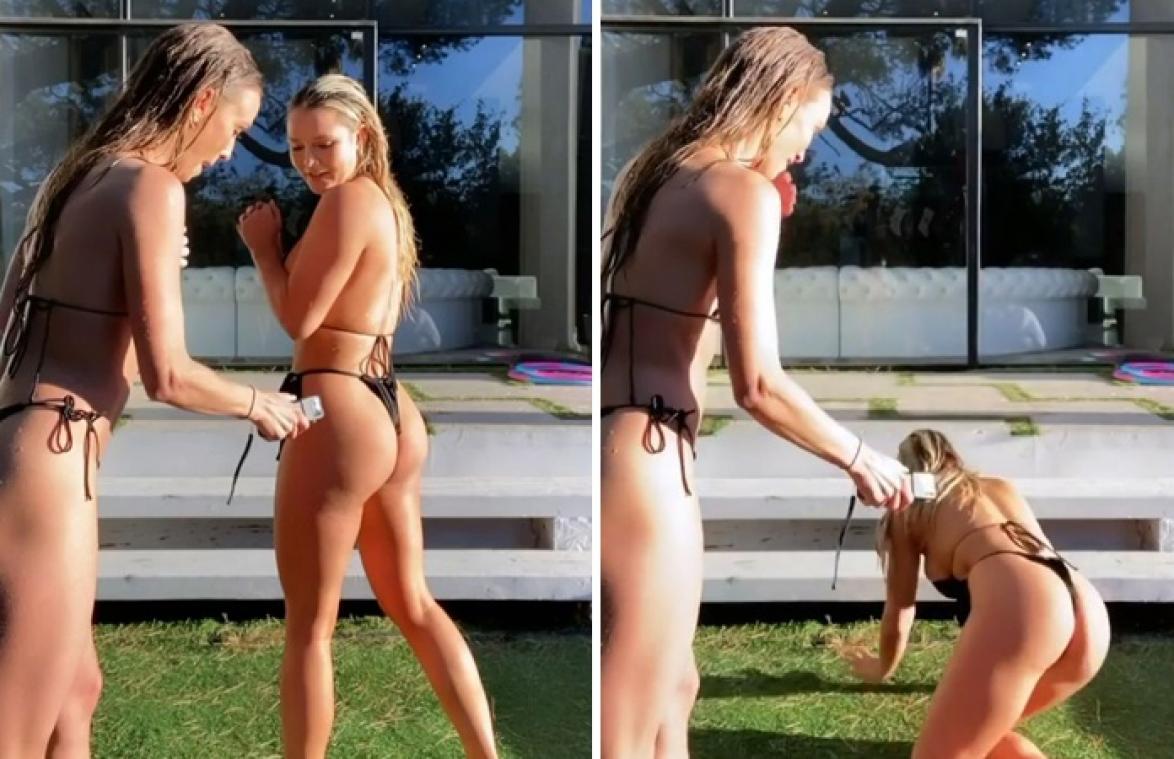 Vrouw probeert taser uit op vriendin in bikini, maar dat was GEEN goed plan! (video)