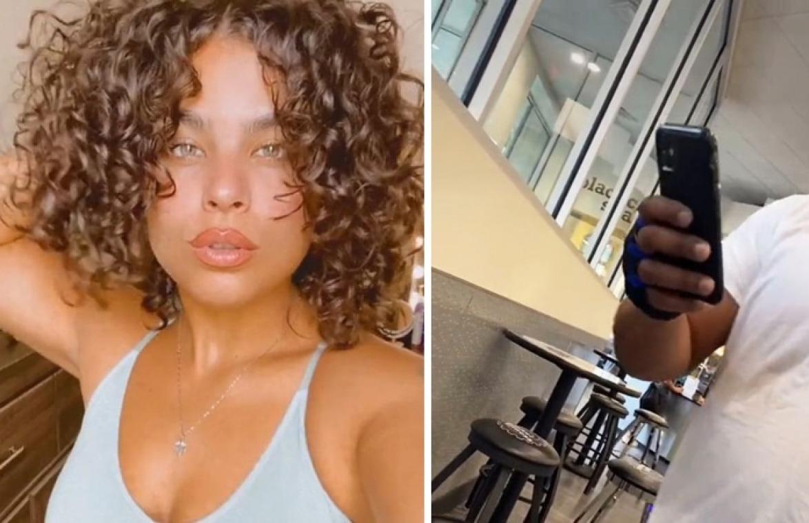Vrouw confronteert man die foto van haar achterwerk maakt in fitness: "Verwijder ze nu meteen!" (video)