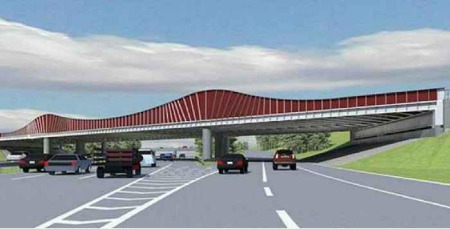 Rivaliserende fans strijden om kleur van een brug