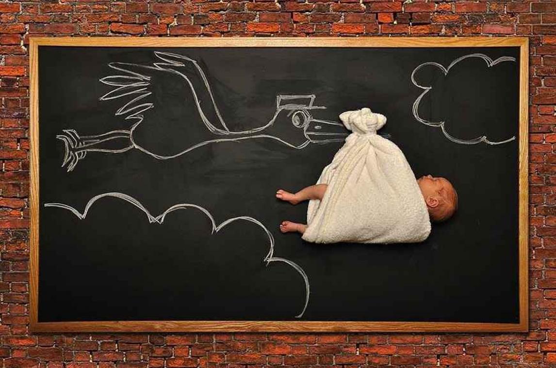 Schattige baby's gaan op avontuur in hun slaap