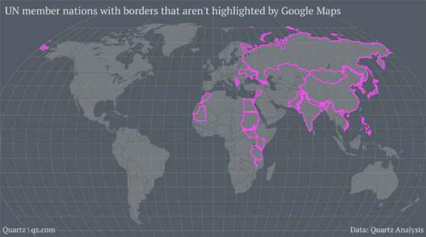Deze 31 landen hebben geen grenzen op Google Maps