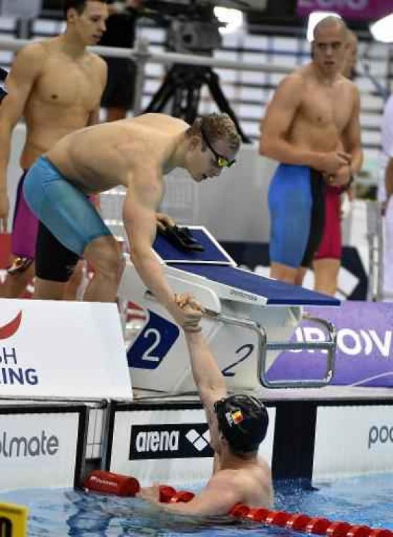 EK zwemmen - Belgische aflossingsploeg bij de mannen verovert brons in finale 4x100m vrij
