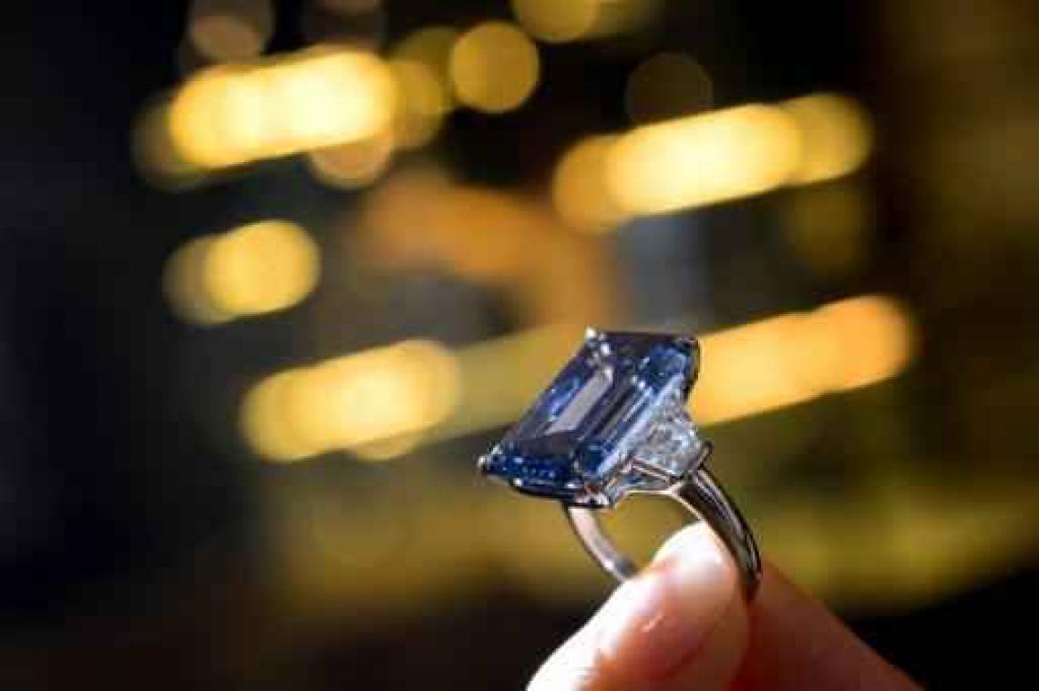 Diamant "Oppenheimer Blue" geveild voor recordbedrag van 57,54 miljoen dollar