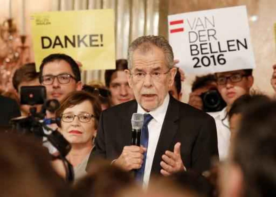 Groene kandidaat Alexander Van der Bellen nieuwe Oostenrijkse president