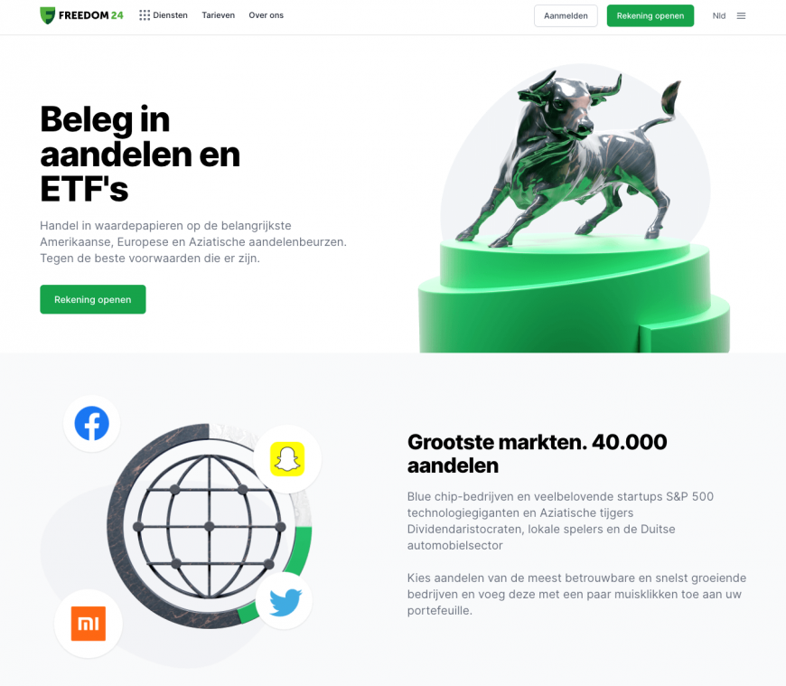 Freedom24: het betrouwbaare platform voor beleggen in aandelen en ETF's