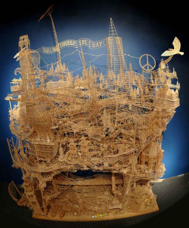 Scott Weaver bouwt San Francisco met tandenstokers