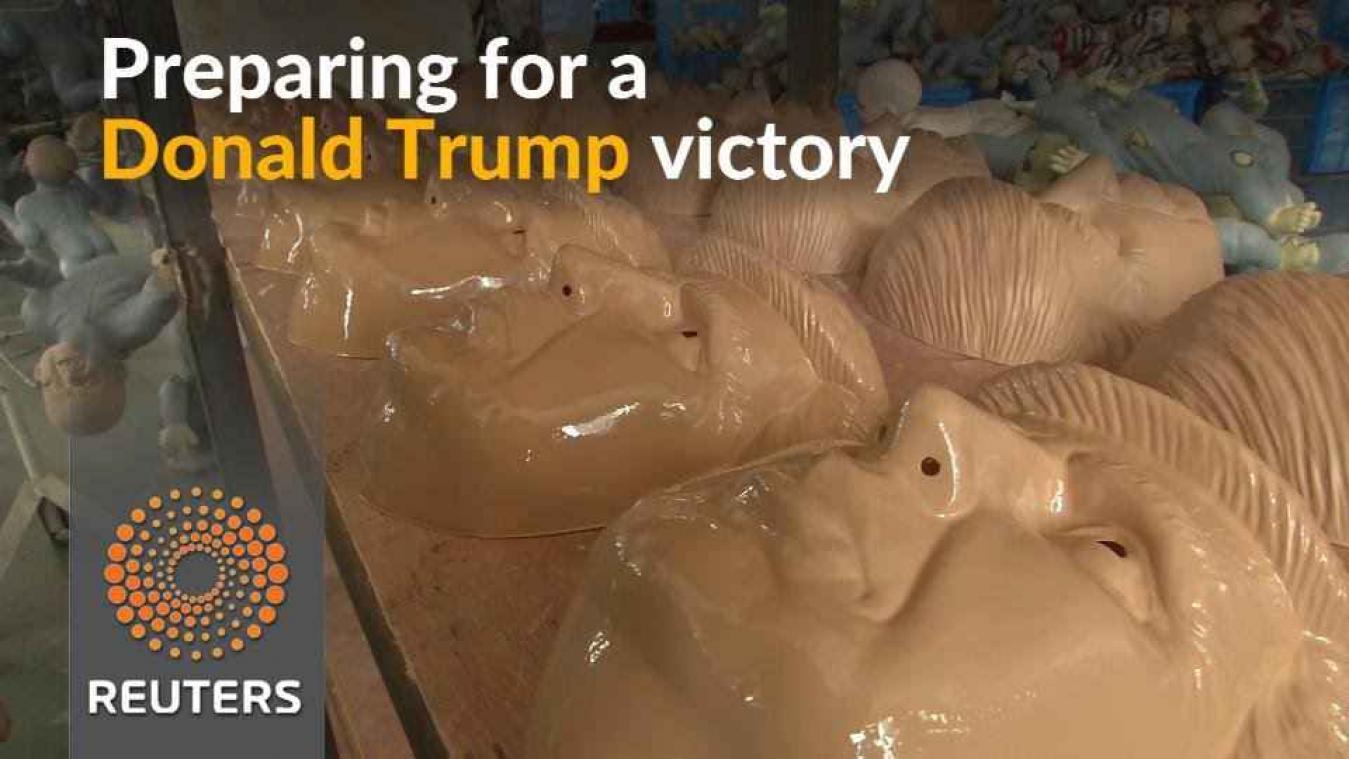Chinese fabriek produceert massaal veel Trump-maskers