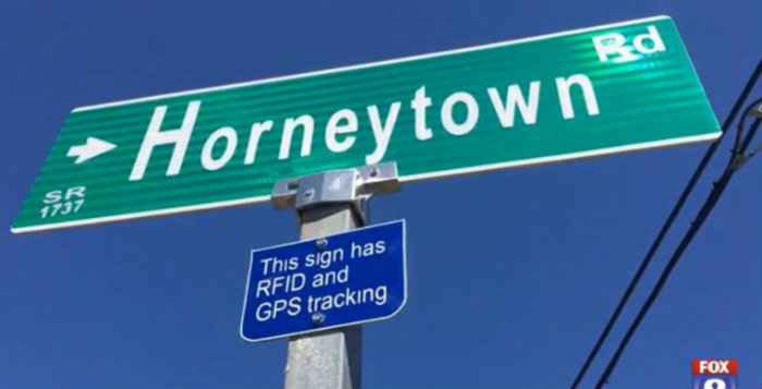 Straatnaambord Horneytown Road verdwijnt keer op keer
